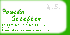 monika stiefler business card